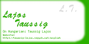 lajos taussig business card